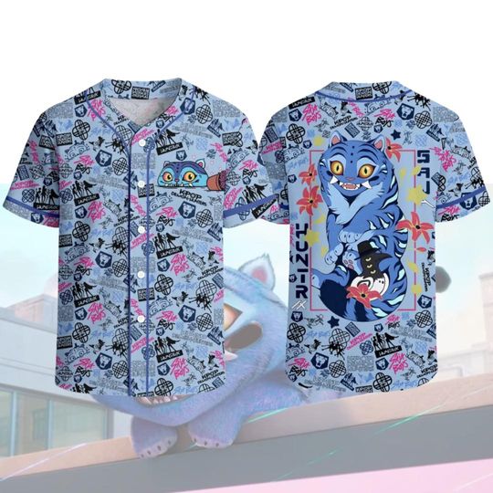 Derpy Tiger Kpop Baseball Jersey for Adults, Youth, Kids