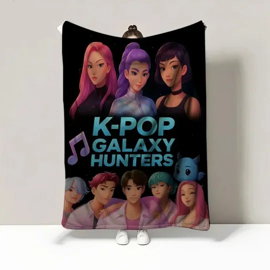 Discover Kpop Demon Hunters Galaxy Saja Boys Huntrix K Pop Fleece Blanket