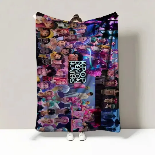 Discover Saja Boys Blanket Kpop Demon Hunters Huntrix Fleece Blanket