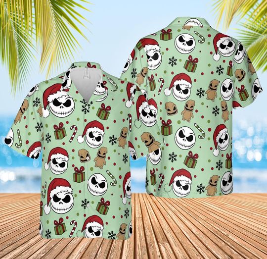 Discover Disney The Nightmare Before Christmas Hawaiian Shirt, Jack Skellington, Sally Doll, Oggie Boogie Beach Shorts, Halloween, Birthday Gift