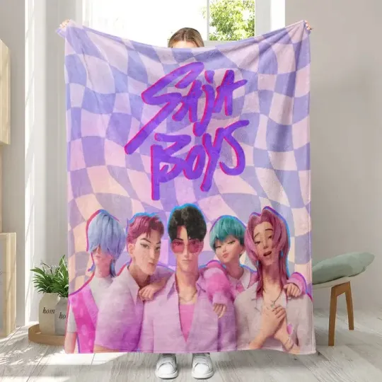 Discover Saja Boys Huntrix Merry Christmas Kpop Demon Hunter Fleece Blanket