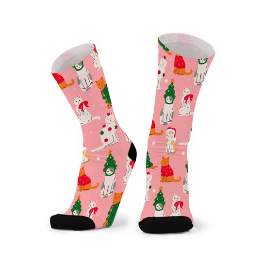 Discover Christmas socks, Cat Christmas socks