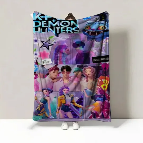 Discover Tiger Saja Boys Kpop Demon Hunters Blanket Huntrix Anime Fleece Blanket