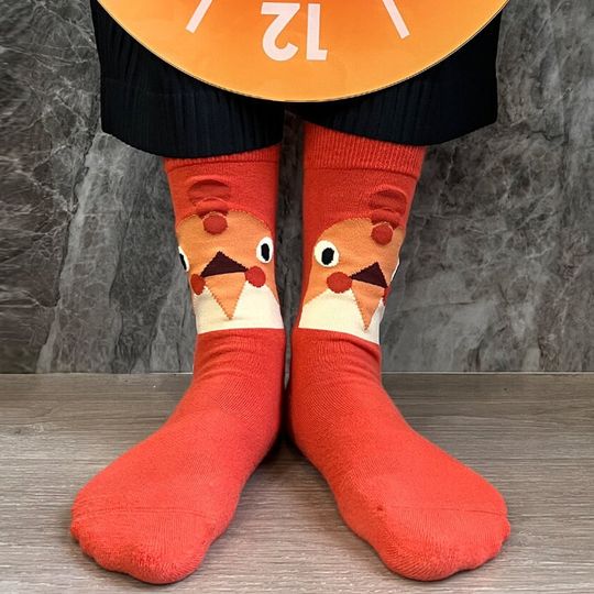 Discover Funny Christmas Chicken Socks for Her Him Best Friend Chicken Socks Gift for Kids Friend Gift Ideas Orange Rooster Face Sock Gift for Him
