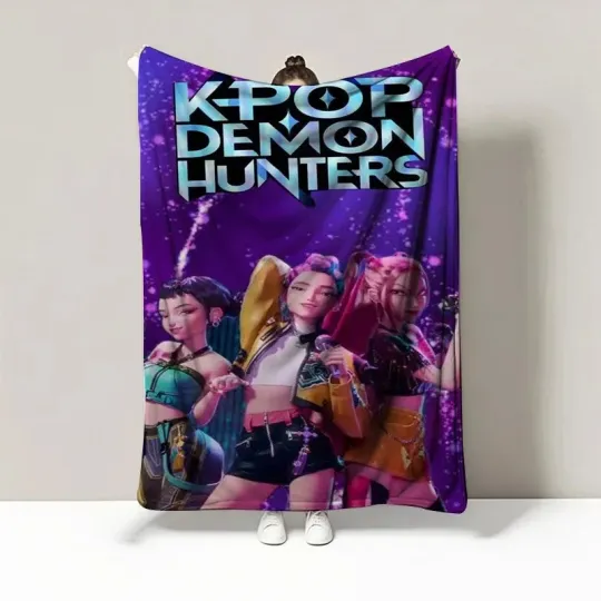 Discover Saja Boys Kpop Demon Hunters Blanket Huntrix Anime Fleece Blanket