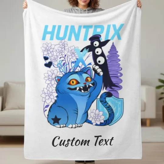 Discover KPop Demon Hunters Blanket: Custom Huntrix Cat Fan Gift Fleece Blanket