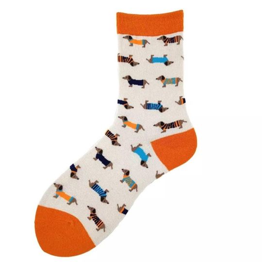 Discover Cute Dachshund Sausage Dog socks gift orange christmas birthday gift present stocking filler dog puppy