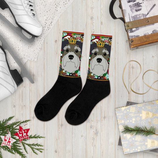 Discover Christmas Exclusive Schnauzer Socks