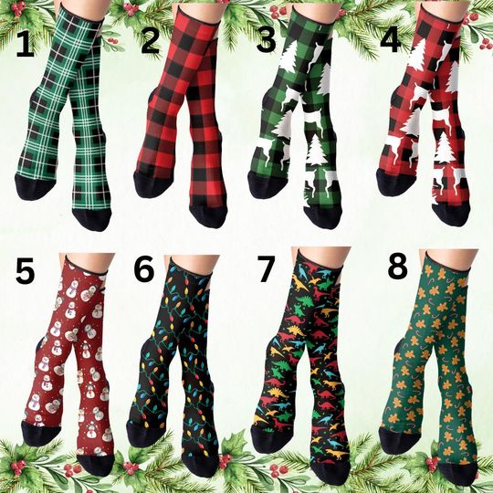 Discover Christmas Socks: Plaid, Snowman, Gingerbread Holiday Designs