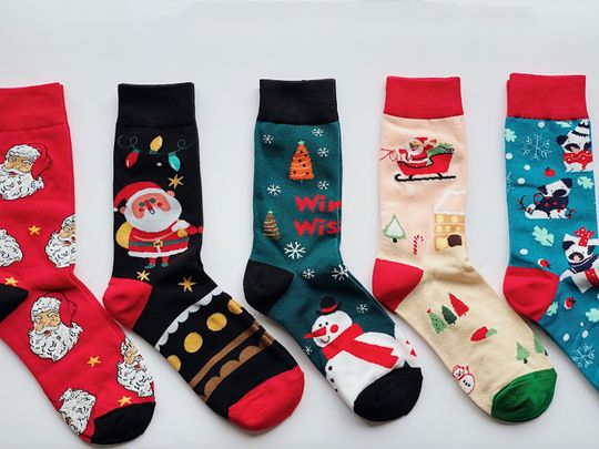Discover Christmas Printed Socks- unisex socks
