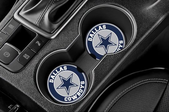 Cowboys Inspired Car Coasters- Set of 2