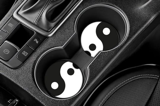 Discover Yin Yang Car Coasters- Set of 2