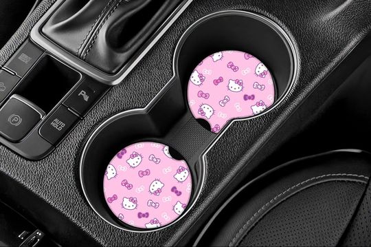 Discover Hello Kitty Car Coasters- Set of 2