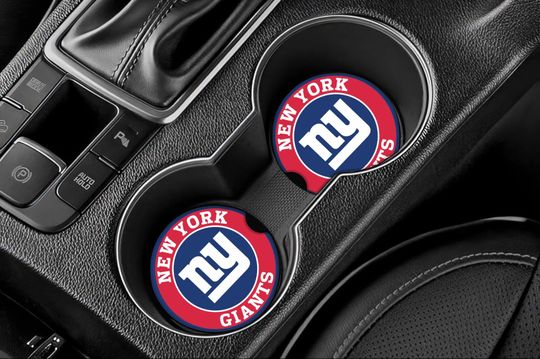 Discover NY Giants Inspired Car Coasters- Set of 2