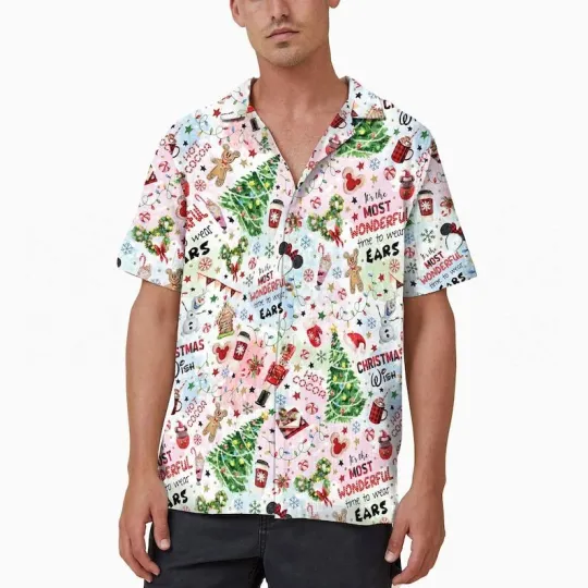 Discover Mickey Gingerbread Disney Christmas Hawaiian Shirts Disneyland Xmas Party Up