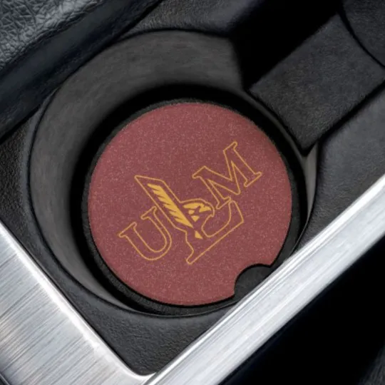 Discover ULM Warhawks Soapstone Car Coaster – NCAA Cup Holder Insert for Car Decor