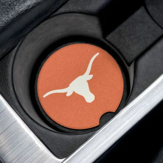 Discover Texas Longhorns Soapstone Car Coaster – NCAA Cup Holder Insert for Car Decor