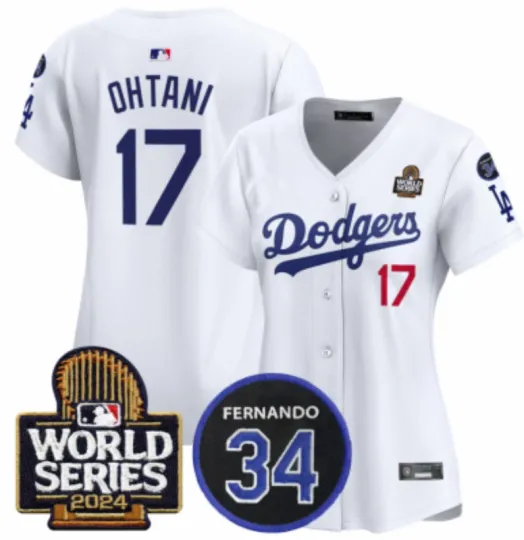 Women's Shohei Ohtani #17 Dodgers 2024 World Series Baseball Jersey