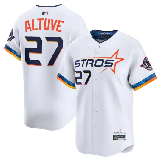 Discover Men's #27 Jose Altuve White 2025 City Connect  Player All Stitched Jersey