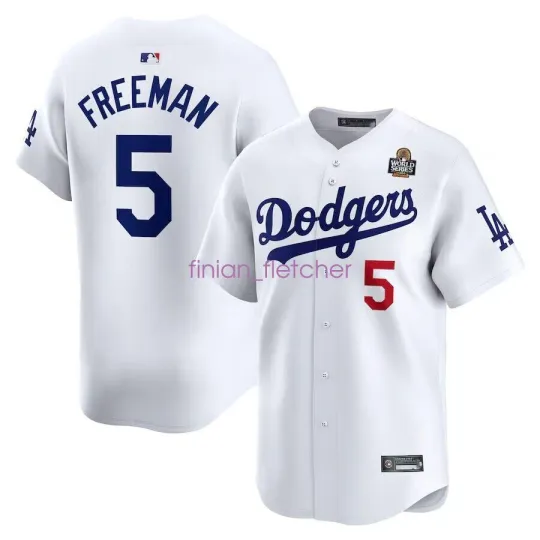 Discover Men #5 Freddie Freeman 2024 World Series Home  Cool Base Stitched Jersey