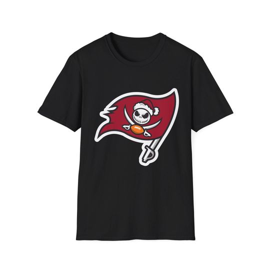 Discover Nightmare Christmas, buccaneers holiday mashup graphic t-shirt, jack skellington, Tampa Bay Football