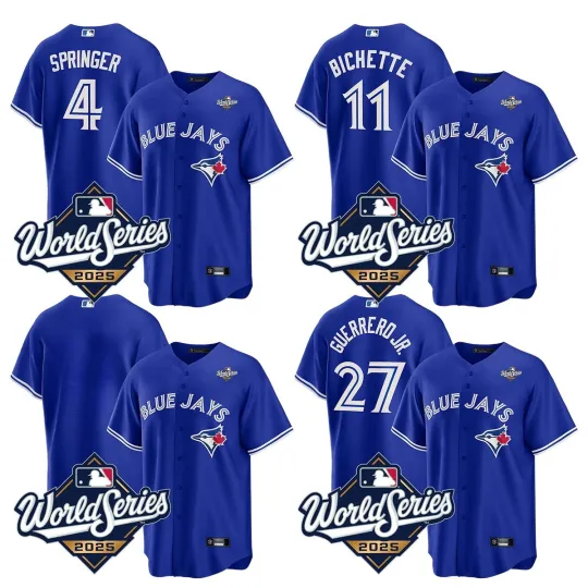 Discover Men's Blue Jays 2025 Rush Blue 2025 World Series Stitched Jersey All Size NWT
