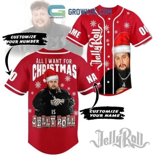 Discover Jelly Roll All I Want For Christmas Personalized Baseball Jersey