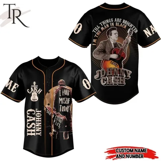 The Legend of Johnny Cash Custom Baseball Jersey