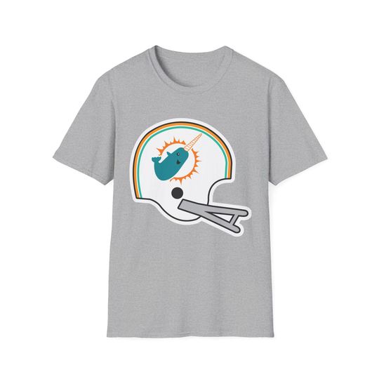 Discover Mr. Narwhal, Dolphins, Miami Football Holiday Mash-up Graphic T-shirt, Christmas