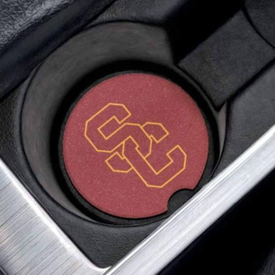 Discover USC Trojans Car Coaster – NCAA College Football Cup Holder Insert