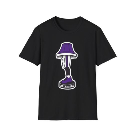 Baltimore Football, A Christmas Story Leg Lamp, Holiday Shirt, Ravens