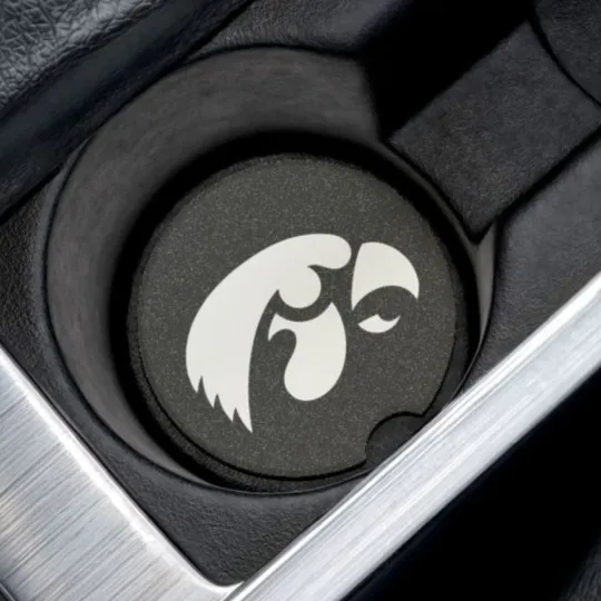 Discover Iowa Hawkeyes Car Coaster – NCAA College Football Cup Holder Insert