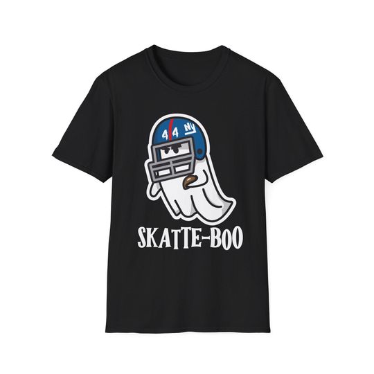 Discover Skatte-Boo Ghost Football Graphic-tee, NYG, Giants, New York Football, Cam