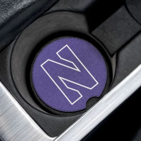 Northwestern Wildcats Car Coaster – NCAA Cup Holder Insert for Car Decor