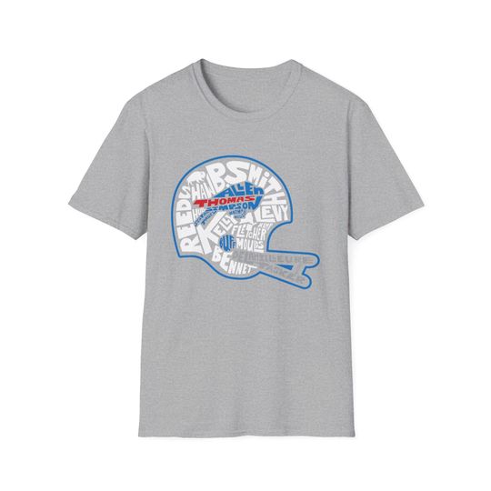 Discover Buffalo Football Word Cloud Word Art Helmet Graphic Tee BUFF