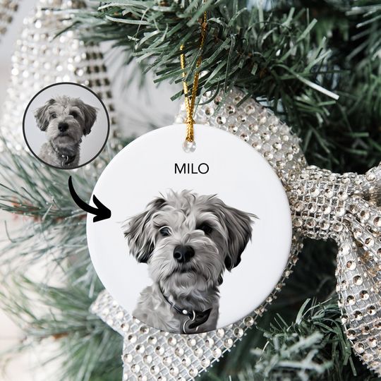 Discover Customized Pet Christmas Ornaments Custom Dog Ornament Custom Cat Ornament Dog Memorial Ceramic Ornament Pet Loss Gift Dog Name Ornament