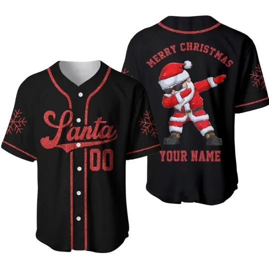 Discover Personalized Santa Claus Christmas Baseball Jersey