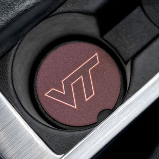 Discover Virginia Tech Hokies Car Coaster – NCAA College Football Cup Holder Insert