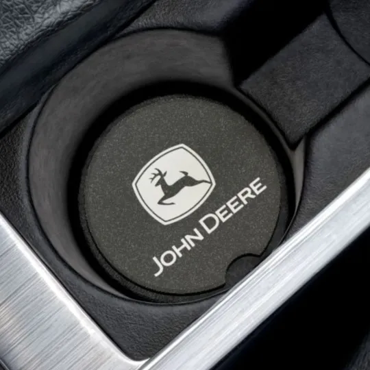 Discover John Dee Logo Soapstone Car Coaster – Farming Cup Holder Insert for Car Decor