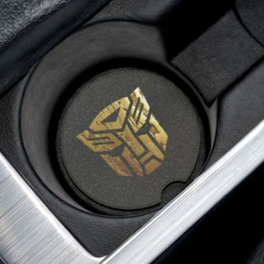 Discover Transformers Autobot Logo Soapstone Car Coaster – Cup Holder Insert for Car