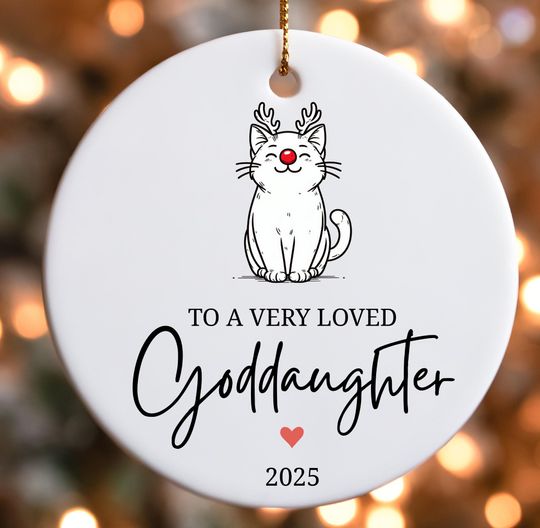 Discover Personalized Goddaughter Ornament Custom Baptism Gifts For Goddaughter Christmas Godchild Ornament First Birthday Gift Goddaughter Christian