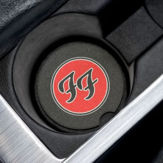 Discover FF Band Fighters Soapstone Car Coaster – Rock Band Cup Holder Insert for Car Decor