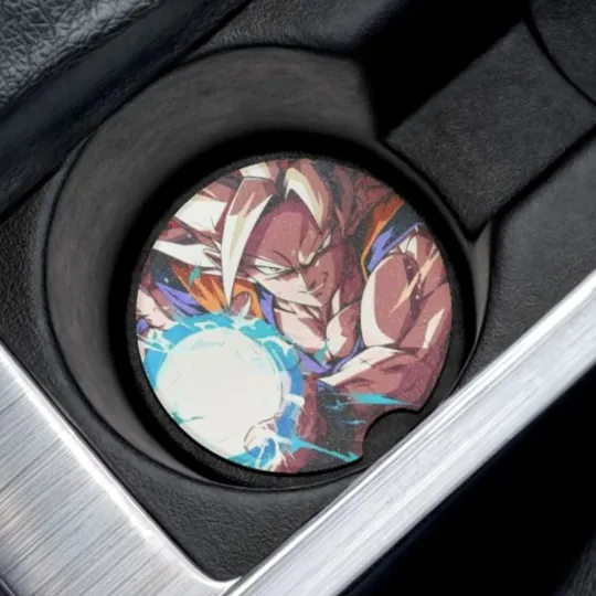 Dragon Ball Z Soapstone Car Coaster – Goku Super Saiyan Cup Holder Insert