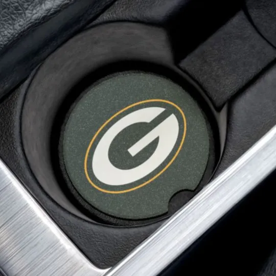 Discover Green Bay Packers Soapstone Car Coaster – football Cup Holder Insert for Car Decor