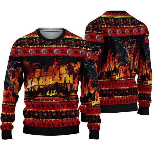 Black Sabbath Ugly Sweater Xmas Gift For Friends And Family