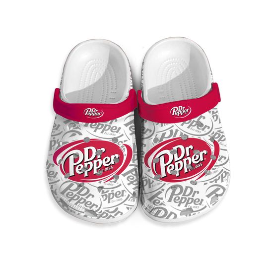 Dr Pepper Soft Drink Christmas Clogs, Dr Pepper Christmas Crocs, Dr Pepper Clogs Shoes, Christmas Gift, Garfield Clogs For Adult, Kid.
