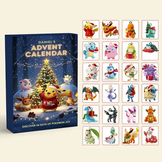 Kawaii Christmas Advent Calendar 2025, Holiday Vehicle Countdown Box, Kids Surprise Gift, 24 Mini Ornament, Winter Festive Fun