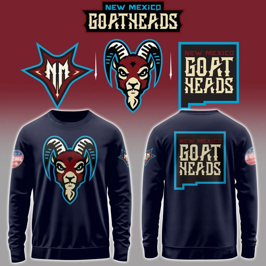 Discover New Mexico Goatheads Men's Hockey Jersey Sweater Navy