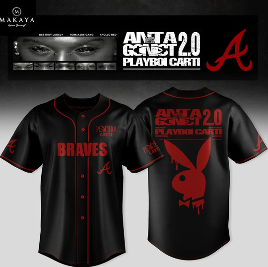 Discover Atlanta Playboi Carti Antagonist 2025 North America Tour Baseball Jersey