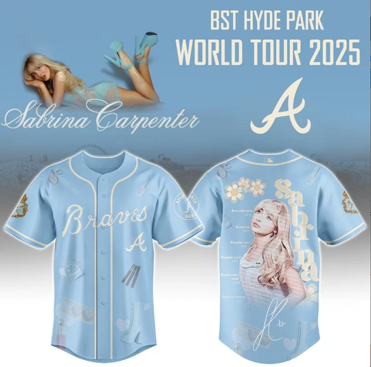 Discover Atlanta Sabrina Carpenter Short n Sweet North US Tour 2025 Baseball Jersey